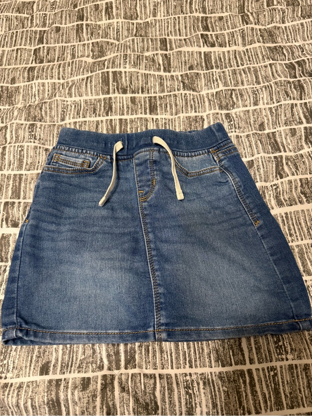 GAP Blue Denim Skirt with Drawstring
